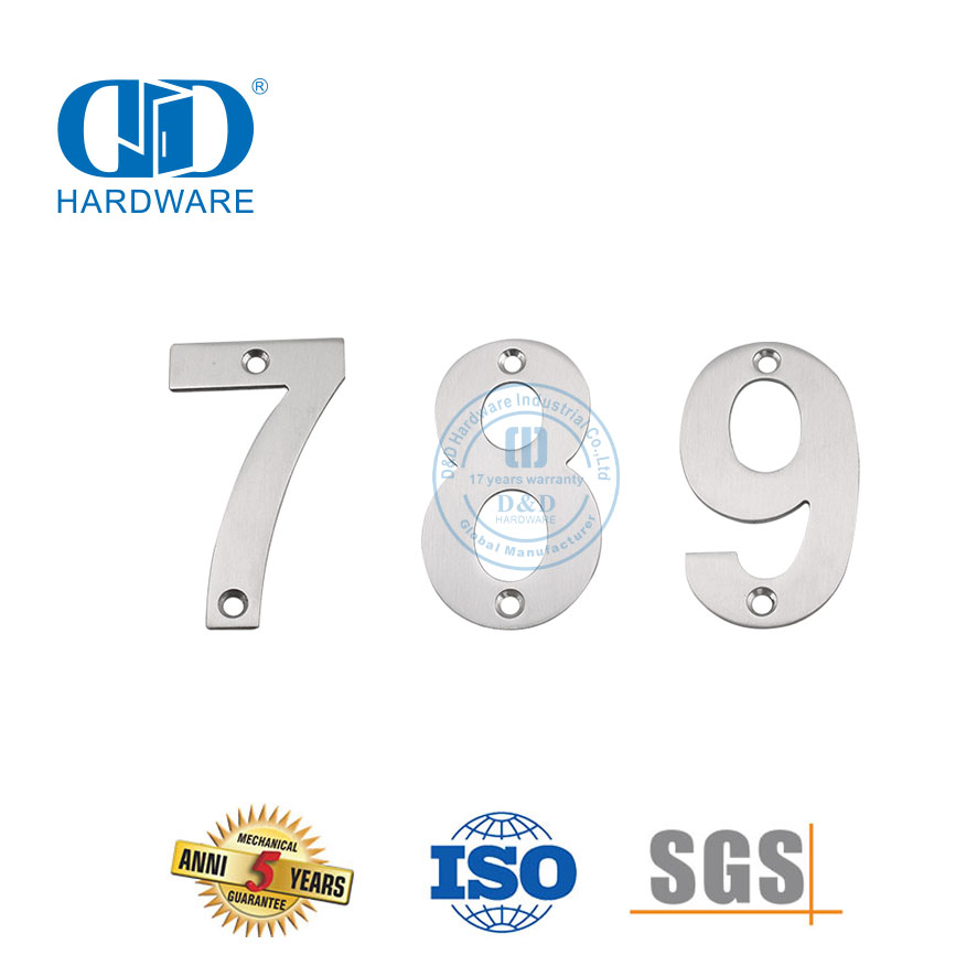 Stainless Steel Door Plate Number Modern Letter House Home Metal Door Signature Plate-DDSP013