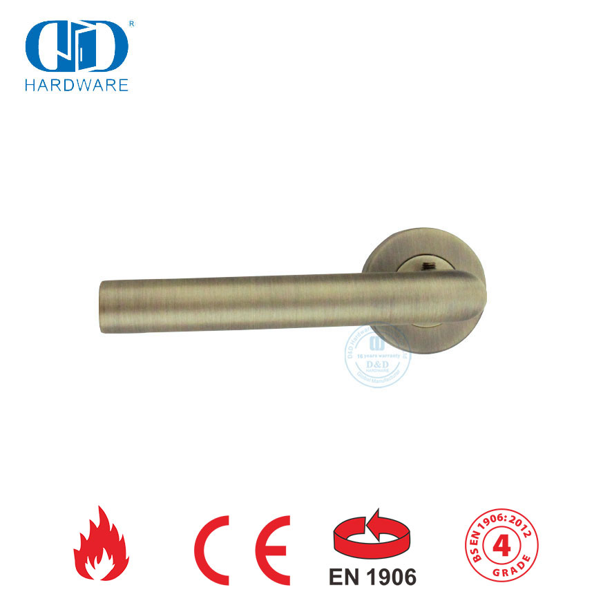 EN 1906 Certification Antique Brass Lever Type Flush Outside Door Handle-DDTH003-AB