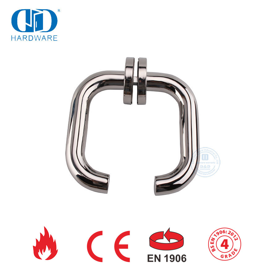 PSS Finished EN 1906 Stainless Steel Round Tubular Door Lever Handle-DDTH001-PSS