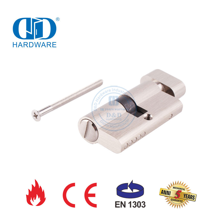 EN 1303 WC Toilet Bathroom Door Cylinder for Privacy-DDLC007-60mm-SN