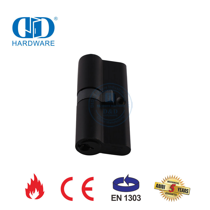 EN 1303 Certification Black Double Cylinder for Commercial Building-DDLC003-70mm-MB