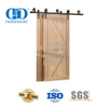 Stainless Steel Rolling Industrial Quiet Black Exterior Double Kit Sliding Barn Door Hardware Door Roller Hardware-DDBD024