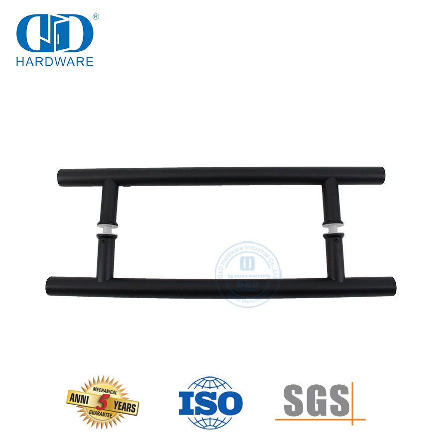 Bolt Through Fixing Matte Black Classic Type T Bar Pull Handle-DDPH001-D-MB