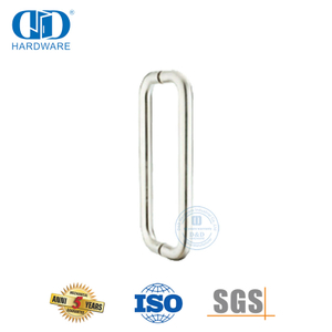 High Quality Round Tube H-Type Stainless Steel Glass Shower Door Knobs Glass Door Handle-DDPH007