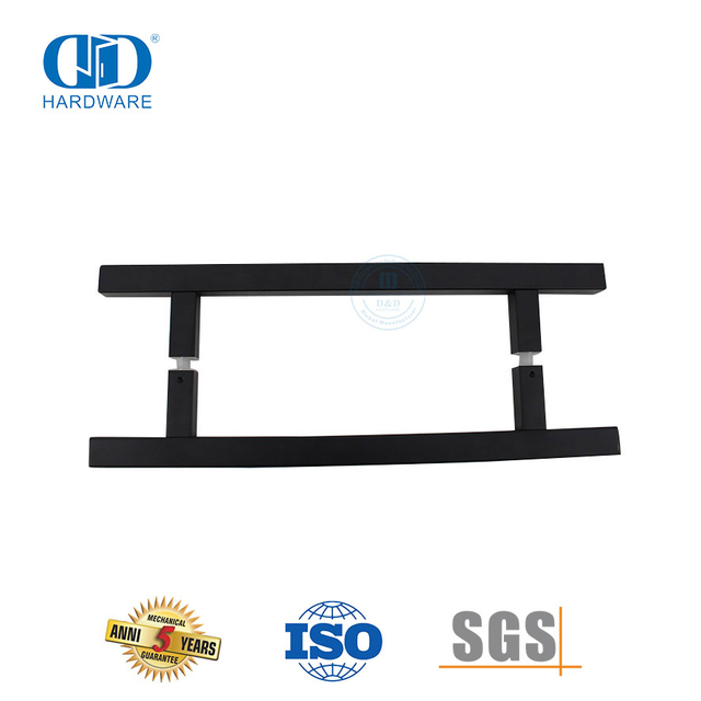 Matte Black Finish Stainless Steel Pull Handle for Residential Glass Door-DDPH016-D-MB