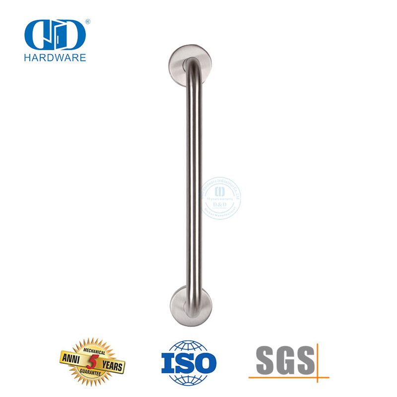  Round Stainless Steel Bathroom Single Towel Rail Bathroom Accessories Pull Handle-DDPH019