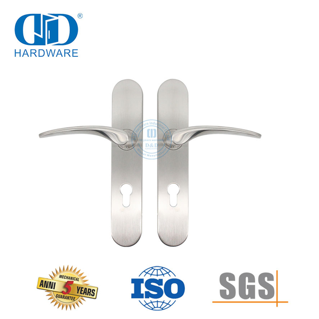 Stainless Steel Heavy Duty Mortise Entry Lock Lever Handle with Plate-DDTP006