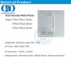 Stainless Steel Door Hardware Sign Plate Lever Handle Commercial Exterior Metal Door Pull Handle-DDPH021