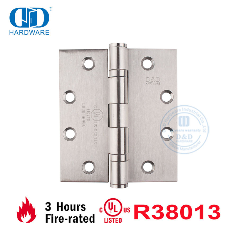 Wholesale Fireproof American Stainless Steel UL Certificate Fireproof Heavy Duty Furniture Hardware Interior Door Hinge-DDSS002-FR-4.5X4X3mm