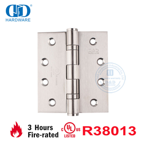 Stainless Steel UL Listed American Standard ANSI Fireproof Full Mortise Commercial Door Hinge-DDSS001-FR-4X3.5X3mm
