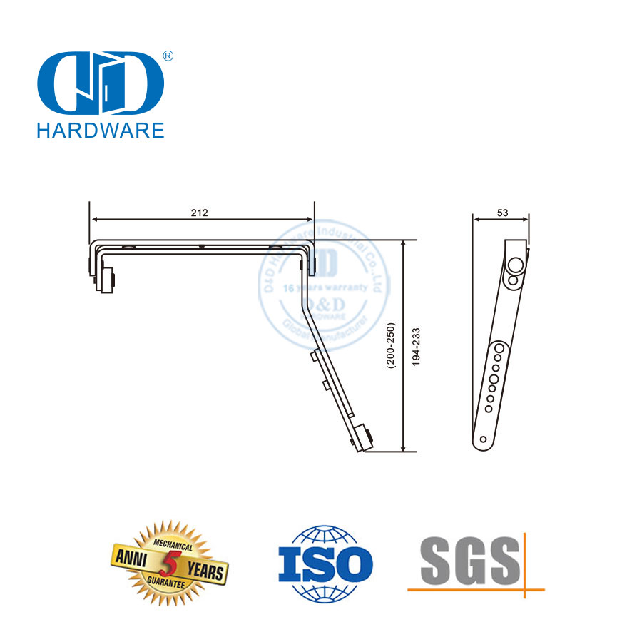 Easy Installation Steel Heavy Duty Public Buildings Hardware Door Closer Selector Door Coordinator For Office Hospital Door-DDDR004