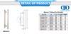 Stainless Steel Door Accessories Glass Door Fitting Square T Shape Pull Handle-DDPH016