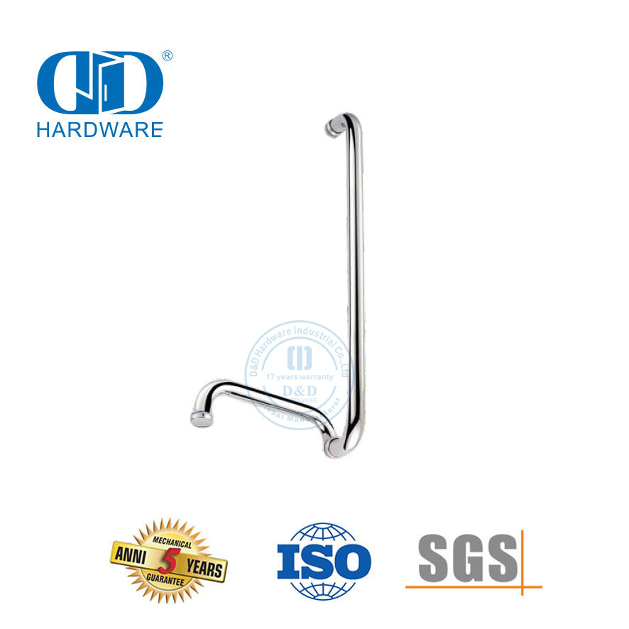 Stainless Steel Bathroom Double Sided Tempered Glass Door Pull Handle Bathroom Pull Handle-DDPH018