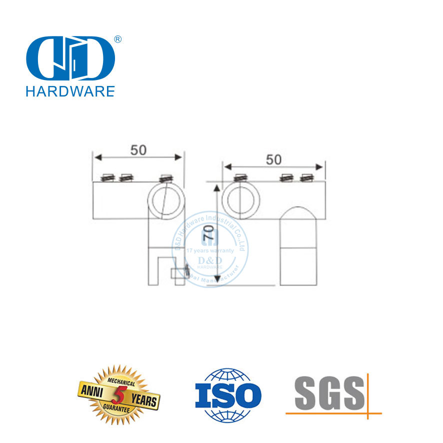 Stainless Steel Top Marine Hardware Folding Swivel Connector Fittings Glass Panel Bracket Connector-DDSC040