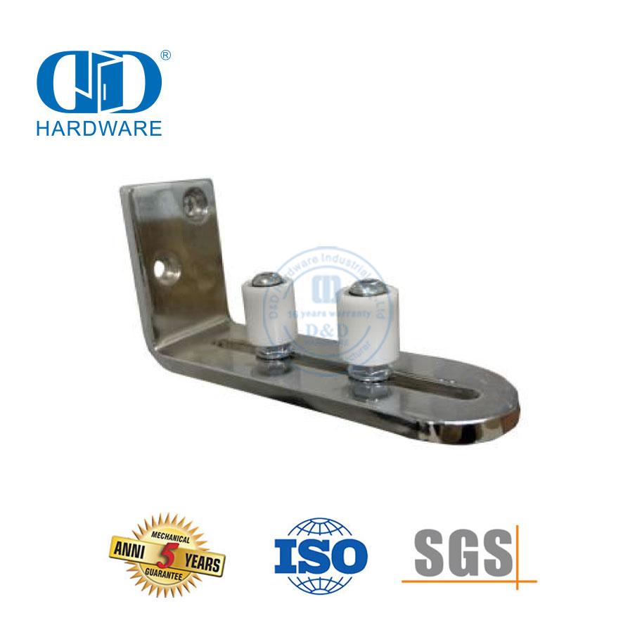 Stainless Steel Europe Black Adjustable Stay Roller Sliding Barn Door Bottom Floor Guide-DDBD088