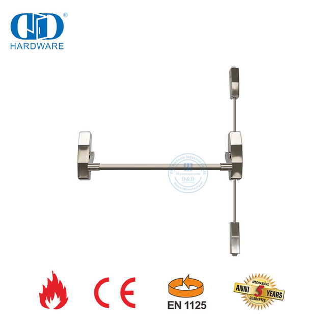 HIgh Security Stainless Steel CE Fire Resistance Panic Exit Device With Warranty Push Rod Lock For Emergency Exit Metal Door-DDPD048-CE