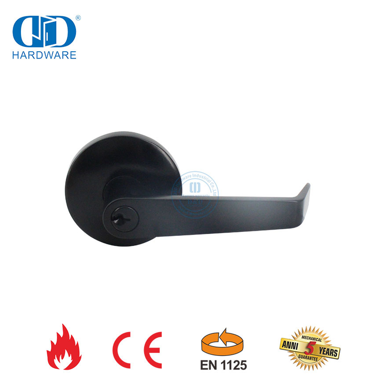 Matt Black Stainless Steel CE Fireproof Escutcheon Lever Trim Panic Exit Hardware Panic Bar For Emergency Exit Door-DDPD012-CE