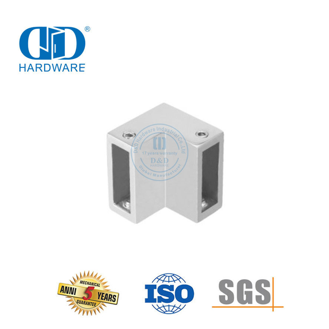 Stainless Steel Commercial Shower Cubicle System Glass Panel Bracket Connector Glass Door Accessories-DDSC011