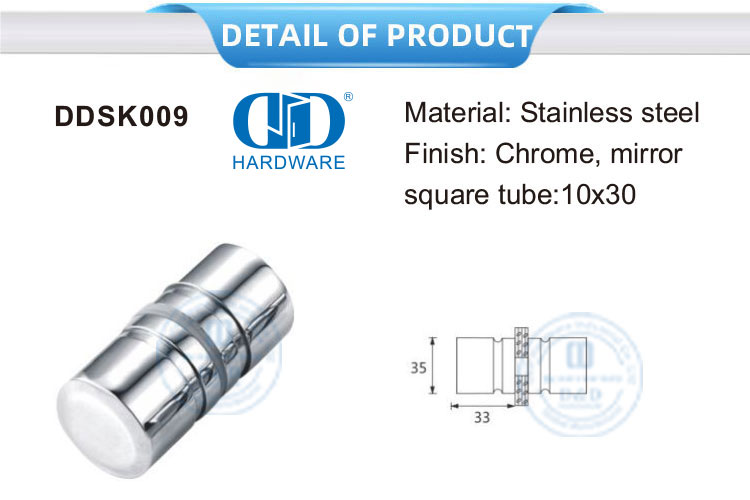 Customized Aluminum Door Handle Lock Knob Door Shower Knob Glass Door Knob-DDSK009