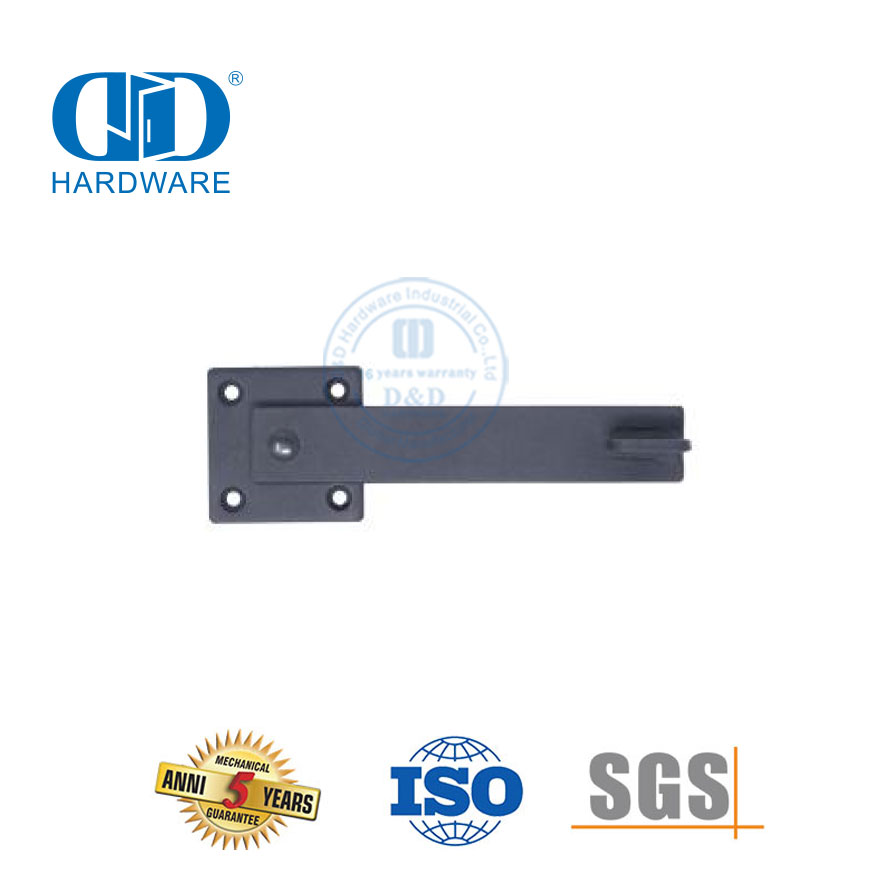 Stainless Steel Black Color System Barn Door Hardware Double Door Lock Guard Wood Door Hardware-DDBD128