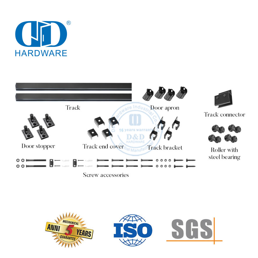 Stainless Steel Modern Sliding Door Hardware Heavy Duty Barn Door Hardware Wheels Roller Hardware For Hotel-DDBD040