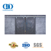 Stainless Steel Pocket Door Hardware Wall Mounted Double Slide Heavy Duty Barn Door Hardware Roller Gear Kit-DDBD039