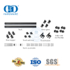 Stainless Steel Black Heavy Duty Double Sliding Door Hardware Bypass Barn Door Hardware Apartment Kit-DDBD041