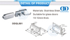 Stainless Steel Corner Lock Hardware Fitting Glass Door Handle Patch Fittings Key Lock-DDGL001