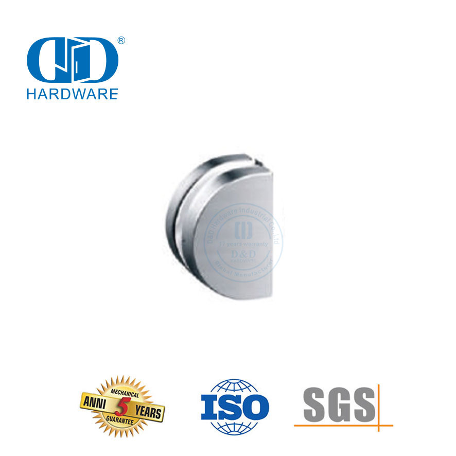 China Factory Stainless Steel Glass Door Handle Lock Patch Fitting Corner Lock Door Fitting-DDGL005