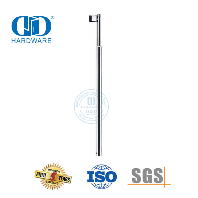 Stainless Steel Glass Fittings Straight Curved Corner Bendable Adjustable Telescopic Bathroom Tension Rod-DDSC023