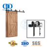 Stainless Steel Hidden Track Concealed Matt Black Wooden Sliding Barn Door Roller Set Hardware-DDBD022