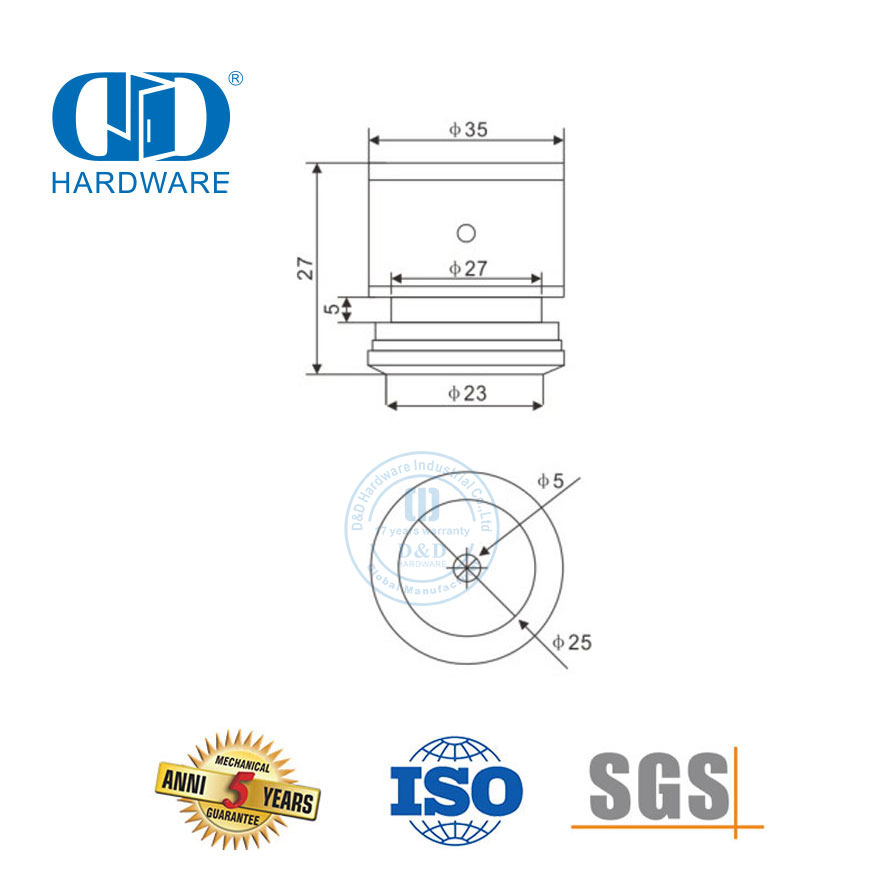 Stainless Steel Wall Cornet Swing Door Hardware Glass Door Pivot Furniture Bathroom Hardware-DDGP023