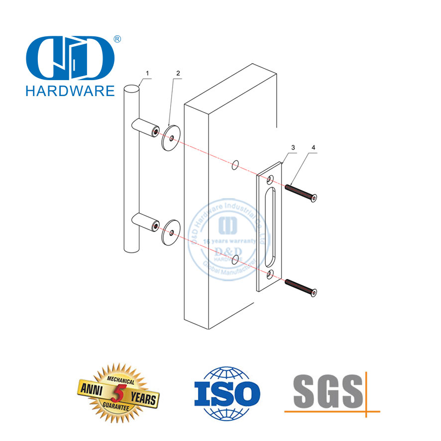 Stainless steel Sliding Barn Door Hardware Door Hardware Track Set Steel Garage Hardware-DDBD003