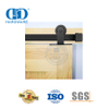 Modern Carbon Double Single Wooden Doors Barn Door Rail Black Steel Hardware Track Barn Wood Door Hardware-DDBD002