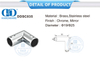 Stainless Steel Commercial Shower Cubicle System Glass Panel Bracket Connector Clamp Clip Connector-DDSC035