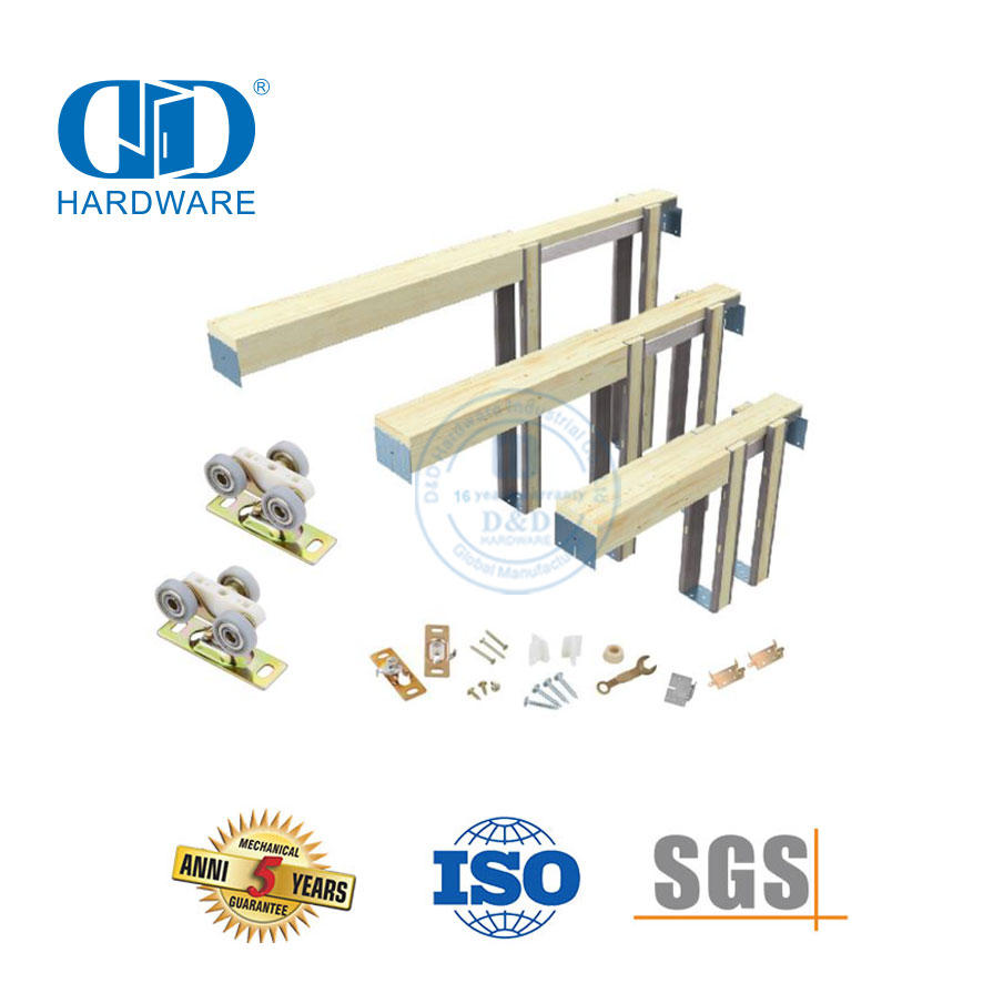 Stainless Steel Tube Stud More Stable Sliding Door Hardware Pocket Barn Door Frame Hardware-DDBD063