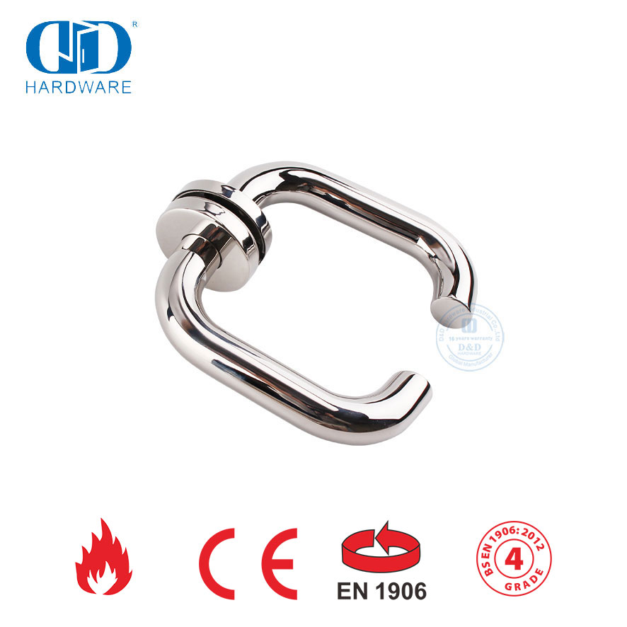 PSS Finished EN 1906 Stainless Steel Round Tubular Door Lever Handle-DDTH001-PSS
