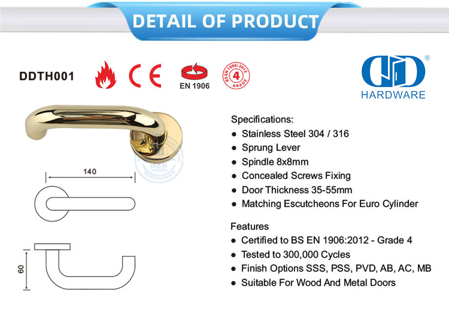 Stainless Steel Lever Handle