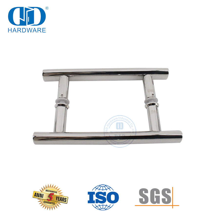 Sleek And Convenient Circular Tube H-Shaped Stainless Steel 201 Handle for Bathroom Glass Door-DDPH001-A Φ25-PSS