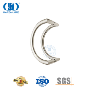 Glass Bathroom C Shape Stainless Steel Door Hardware Pull And Flush Barn Door Handle Set-DDPH003