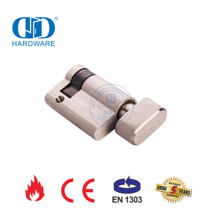 Satin Nickel Half Cylinder with Thumb Turn with EN 1303 Certification-DDLC009-45mm-SN
