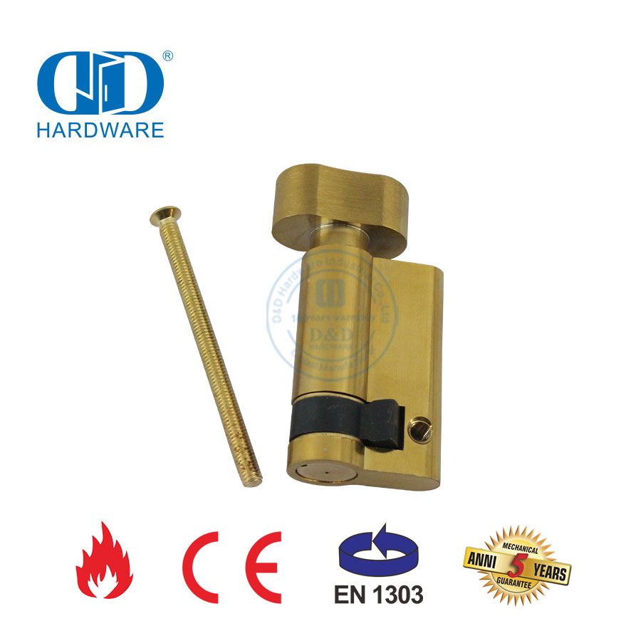 EN 1303 Certification Half Cylinder with Thumb Turn for Mortise Lock-DDLC009-45mm-SB