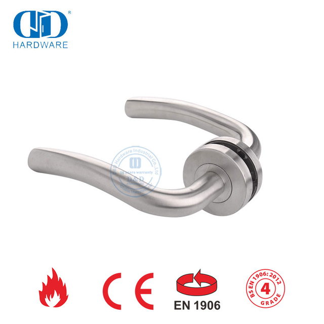 EN 1906 Bedroom Door Hardware Stainless Steel Hollow Lever Handle-DDTH006-SSS