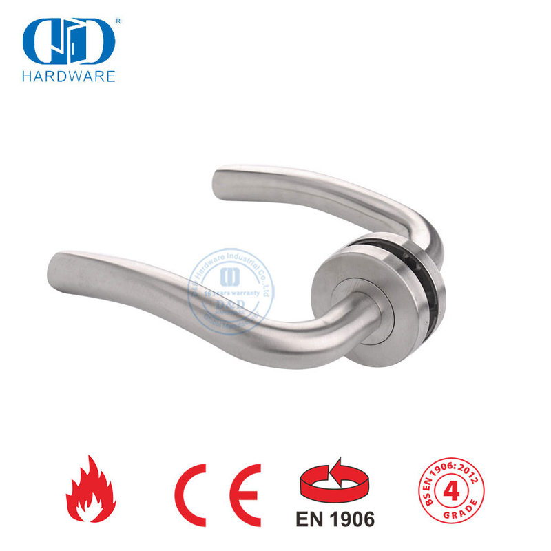 EN 1906 Bedroom Door Hardware Stainless Steel Hollow Lever Handle-DDTH006-SSS