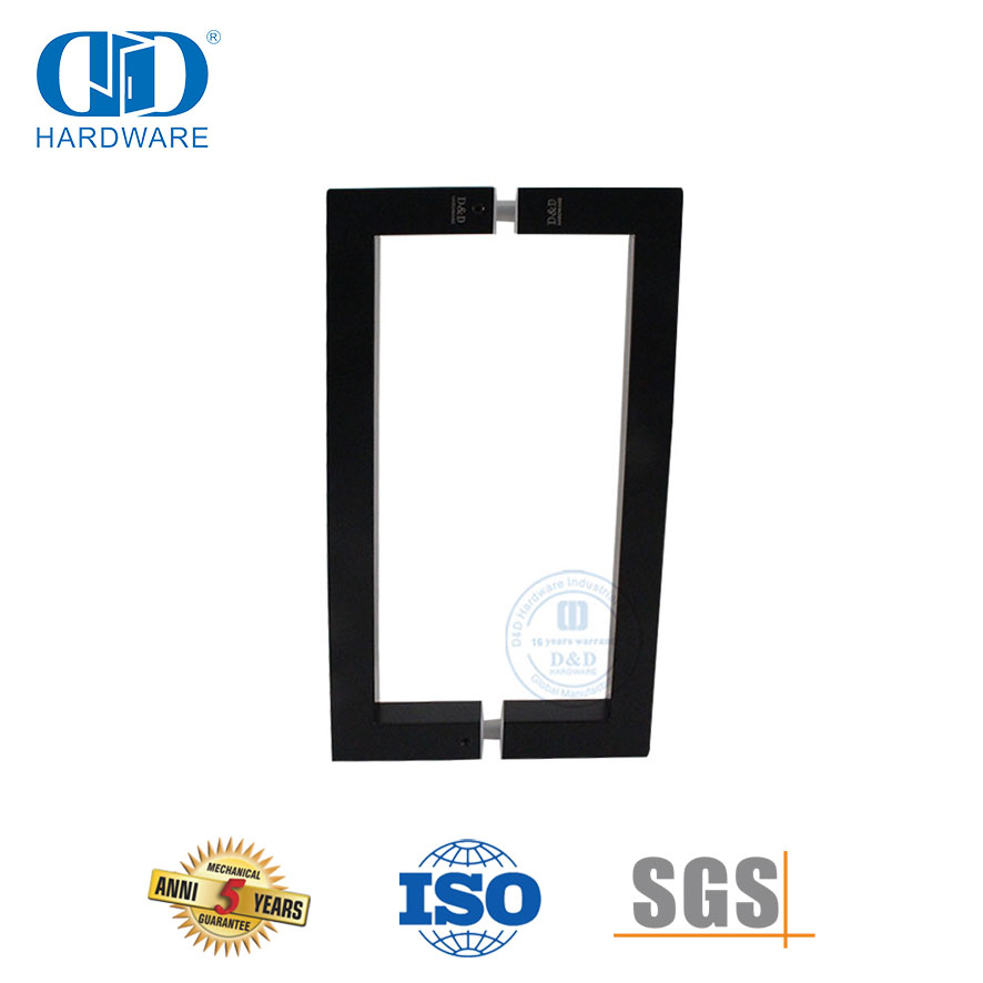 Top Quality Stainless Steel D Square Tube Pull Handle for Glass Door-DDPH015-E-MB