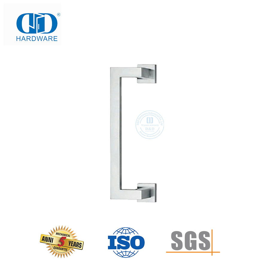 Square One Side Stainless Steel 304 Pull And Push Door Handle for Office Glass Door-DDPH036