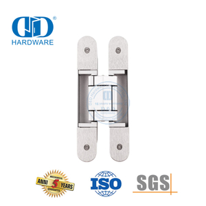 Zinc Alloy 3D Concealed Hidden Furniture Cabinet Hardware Heavy Duty Soft Closing Non-handed Hospital Apartment Door Hinge-DDCH008-G80