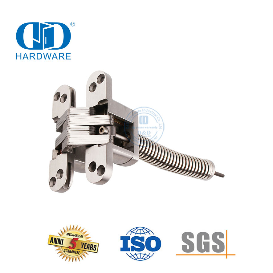 China Factory Zinc Alloy 3D Concealed Hidden Composite Heavy Duty Adjusting 180 Degree Wooden Steel Hinge-DDCH0010