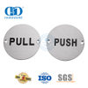 Push Pull Door Sign Stainless Steel Round Type Sign Plate Public Washroom Toilet Door Signature Plate-DDSP009