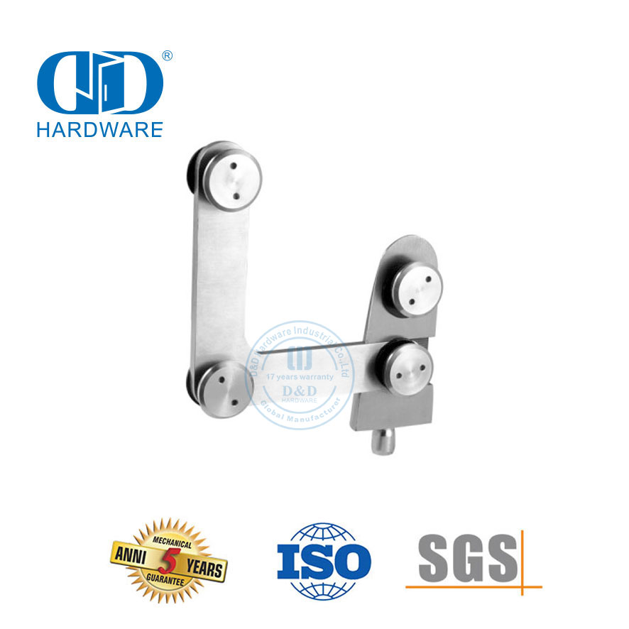 Stainless Steel Glass Mounted Glass Connector Fitting Side Panel Piovt Glass Hardware-DDGP010